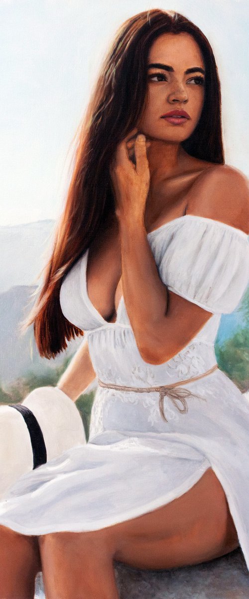 Sur le rocher (Alina 06) by Jean-Pierre André Leclercq