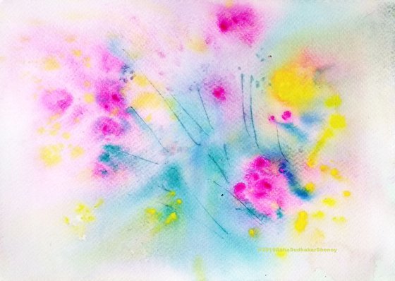 Abstract Magenta flowers