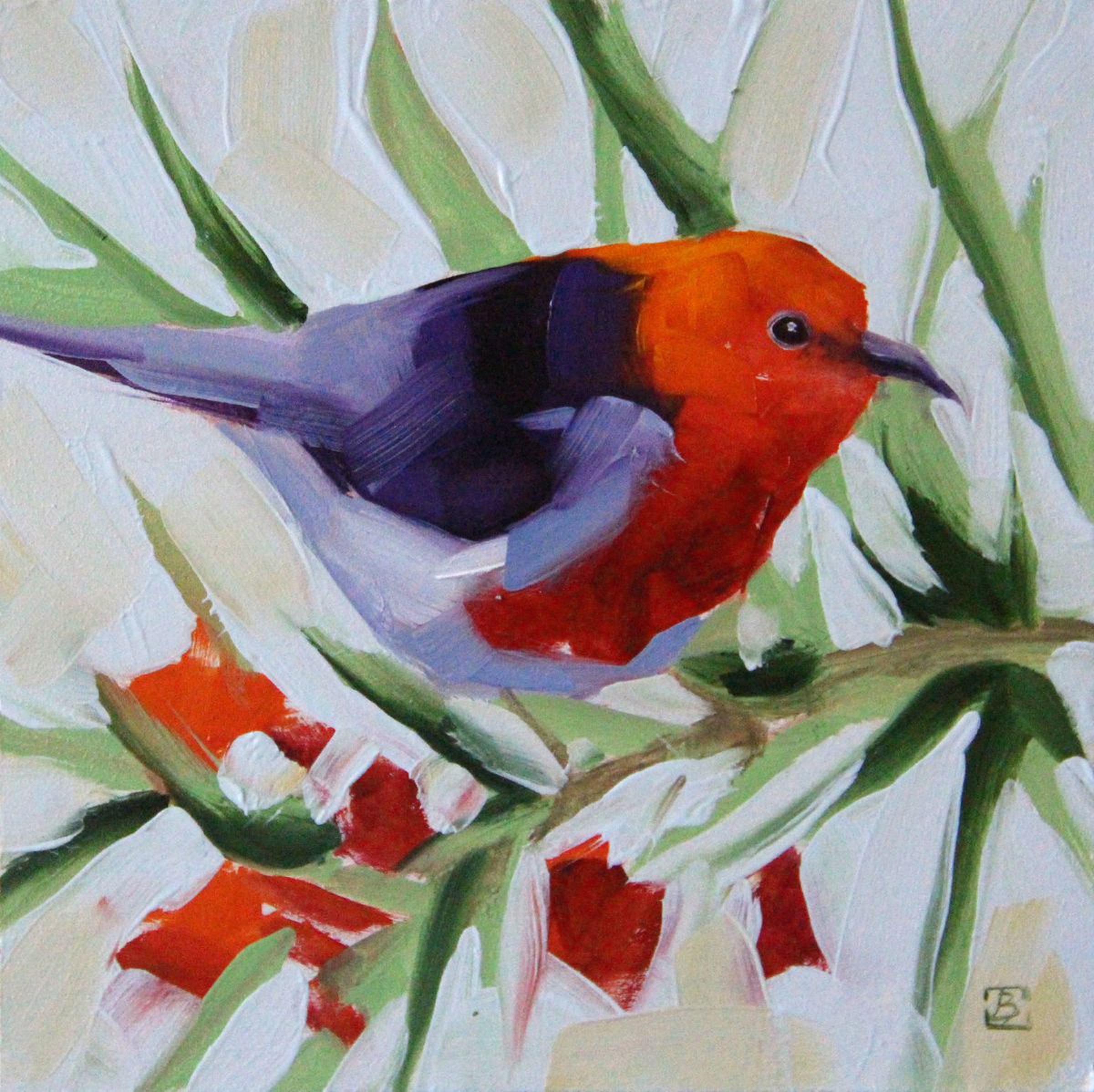Bird Original Oil Painting Birds Art Colorful Artfinder
