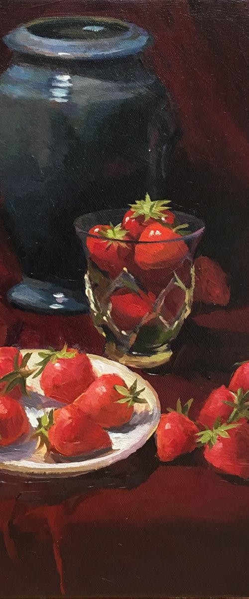 Still Life with Strawberry by Ling Strube