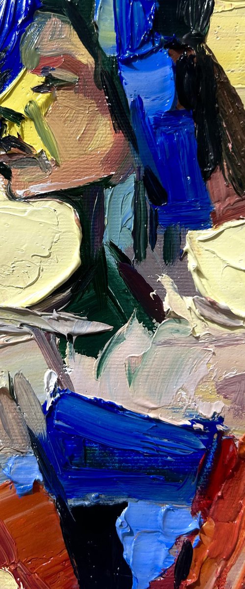 Portrait in Blue and Gold by Vahe Bagumyan