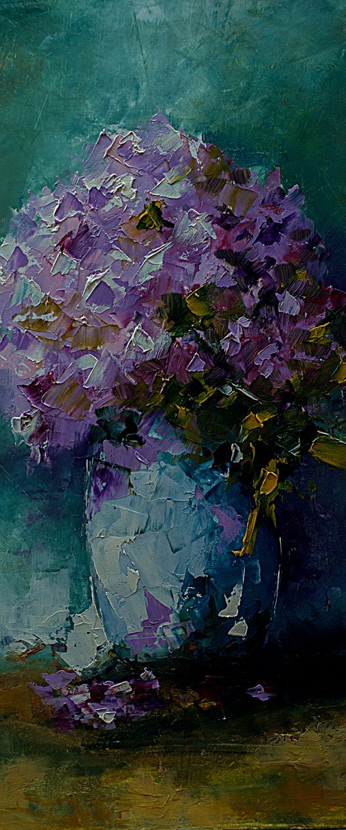 Flowers in vase. Still life painting for gift by Marinko Šaric