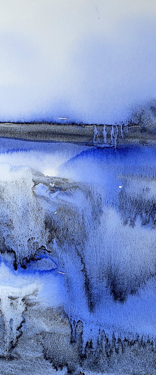Walking over the Frozen Cascades -1 by Elena Genkin