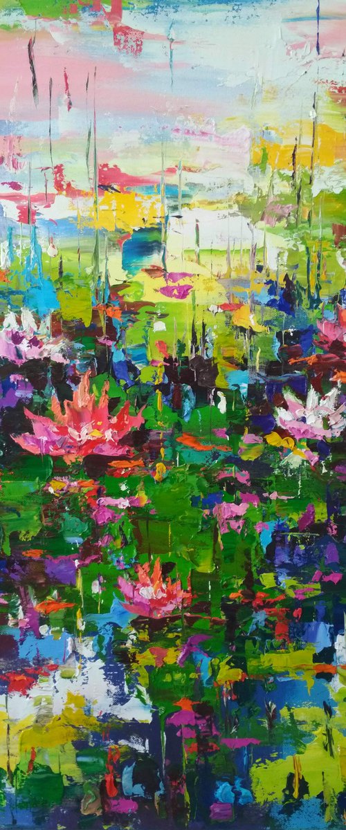 Abstract landscape  (Water lilies)01 by Andrej  Ostapchuk
