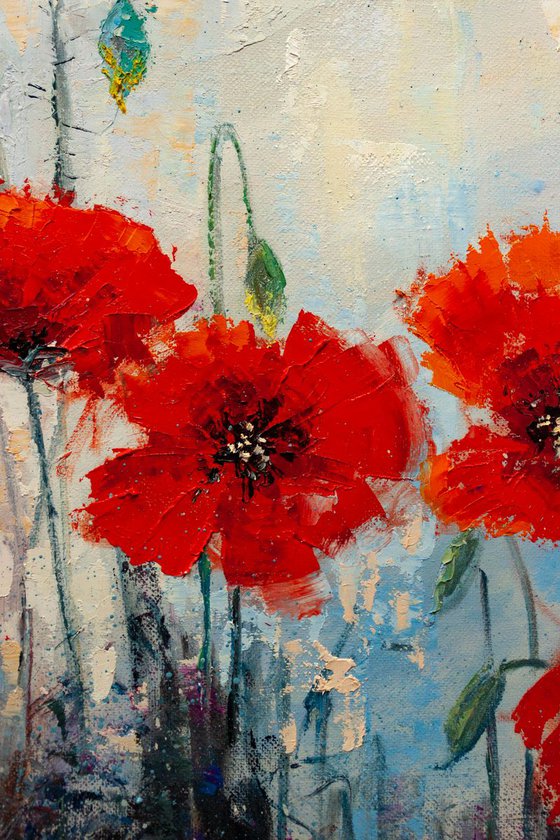 Happy childhood , poppies