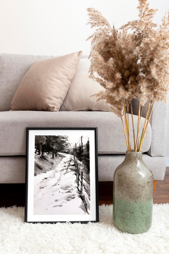 Monochrome watercolor 56