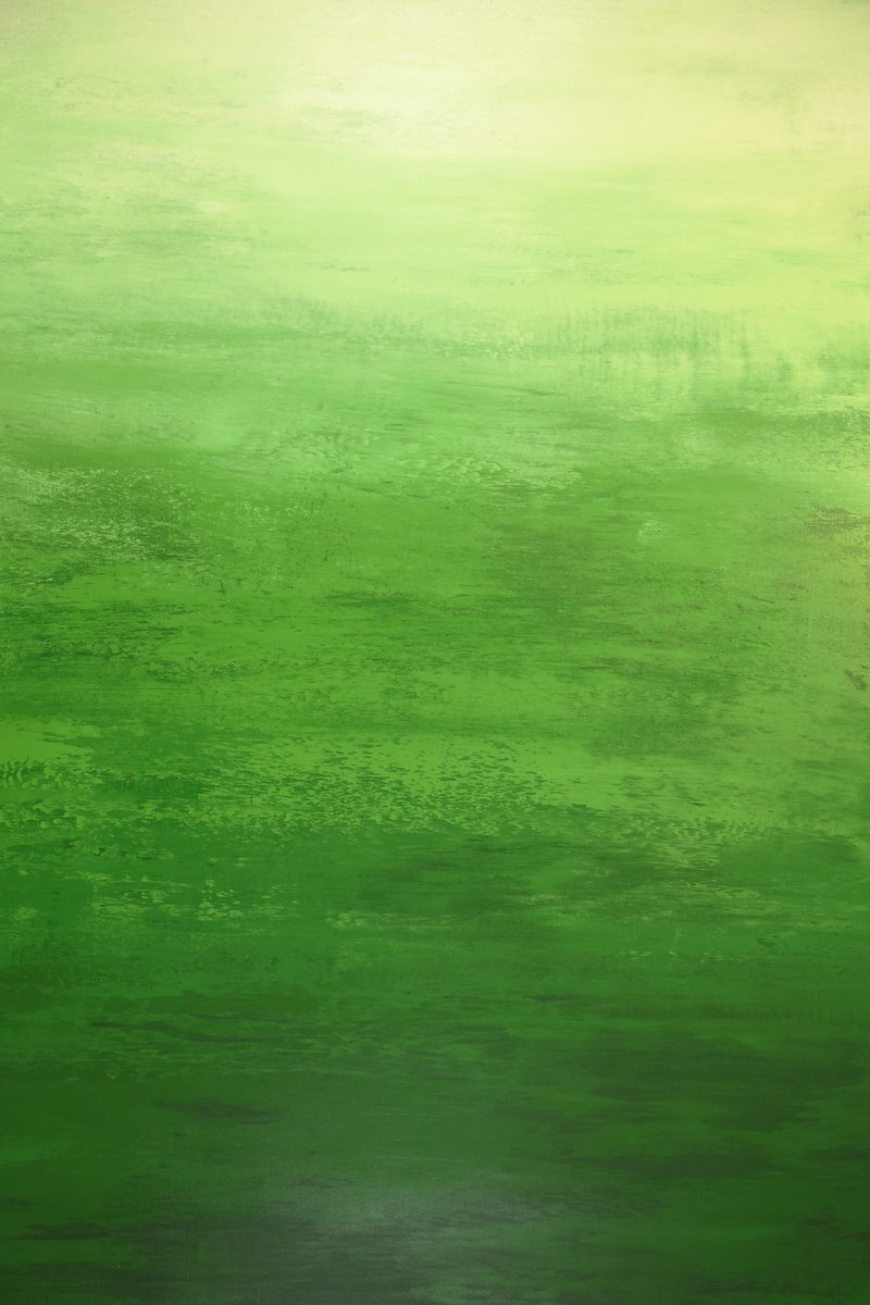 Green Harmony- Modern Abstract by Suzanne Vaughan