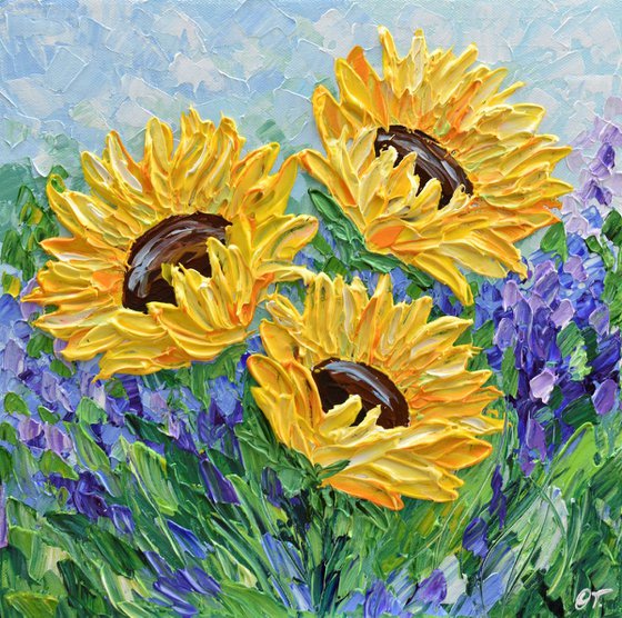 Sunflower Bouquet III - Original Acrylic Painting