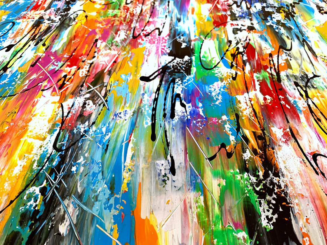 Pure Joy - XL LARGE, TEXTURED ABSTRACT ART – EXPRESSIONS OF