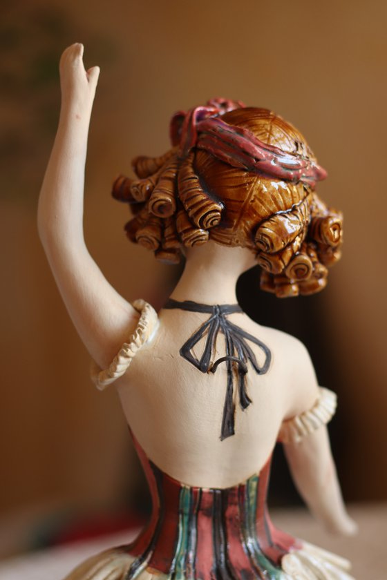 From the Cabaret girls. Dancing girl. Wall sculpture by Elya Yalonetski