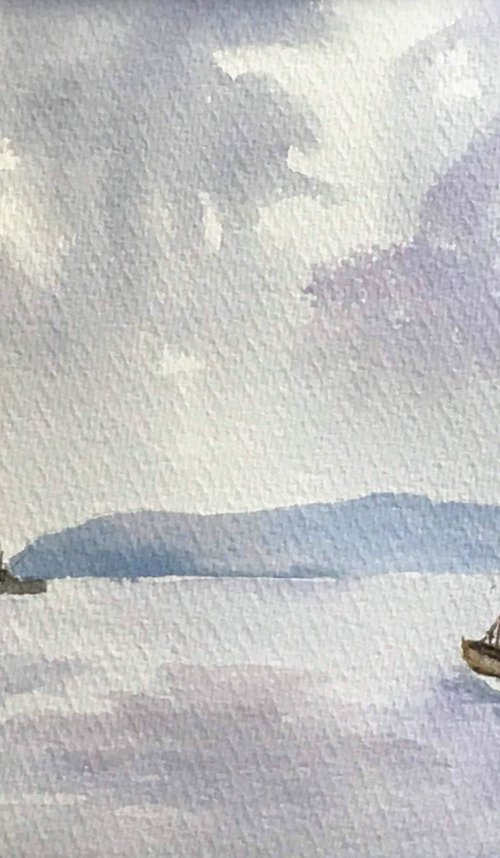 Going Fishing, an original watercolour painting! by Julian Lovegrove Art
