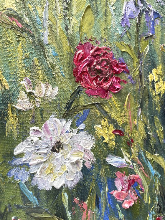 Among Irises and Zinnias