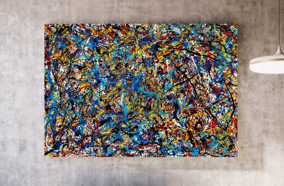 - Ownership - Style of JACKSON POLLOCK. Abstract Expressionism Painting.