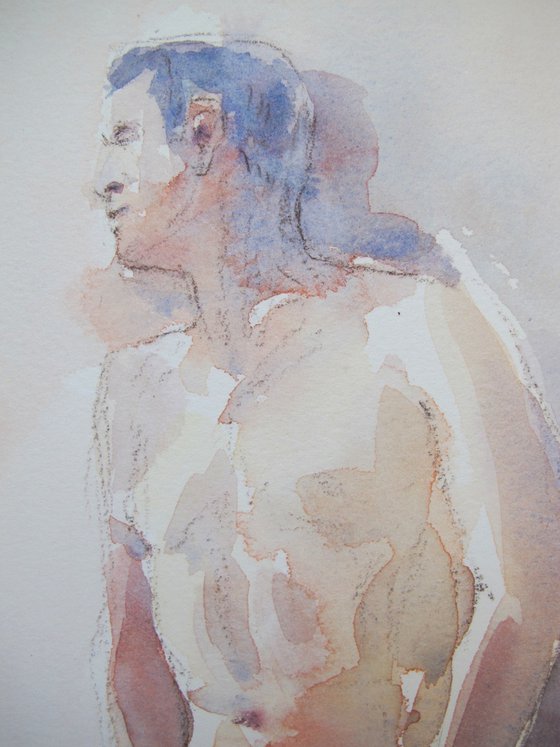 standing male nude