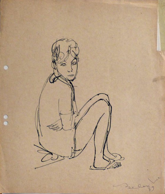 Irene, on divider paper, 24x27 cm