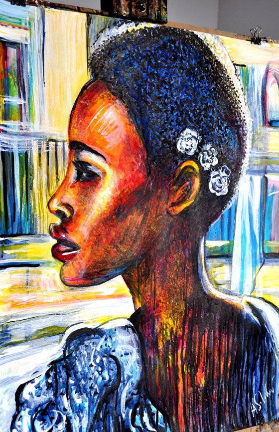 African Girl from Lisbon in Profile
