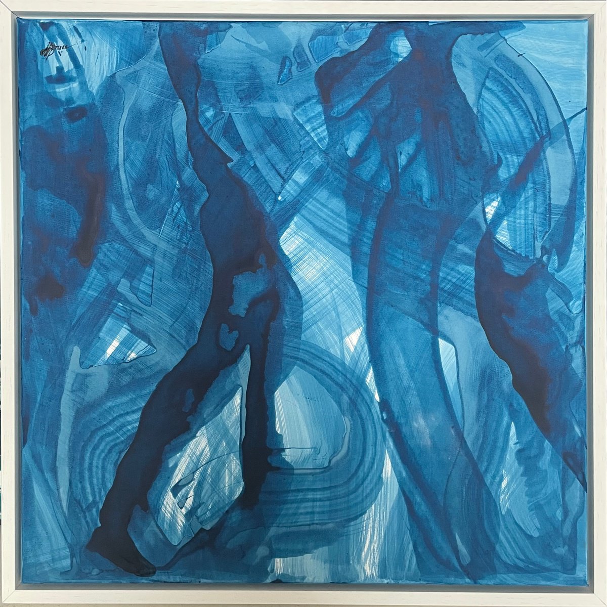 Dancing Shoes: Blue Black Triptych by Hannah Bruce