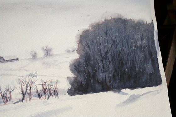 Winter day... /  ORIGINAL PAINTING