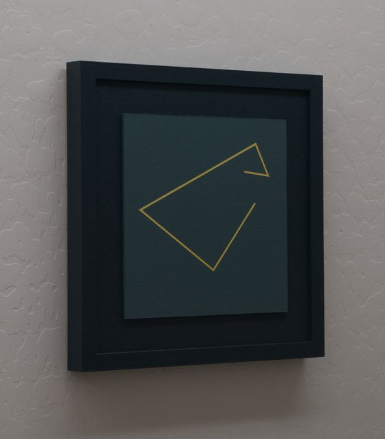 "MEDITATIVE ANGULATIONS" #2 - FRAMED Modern Geometric Painting