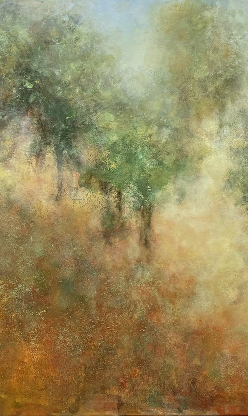 Forest of golden rays by Miri Baruch