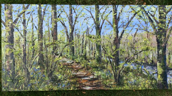 Large Spring Woods (large ready to hang oil painting)