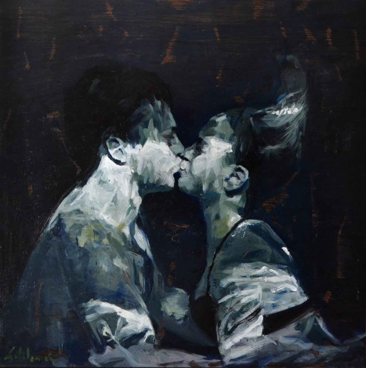Kissing Underwater By Marco Ortolan, 17 X 17, Artwork For Sale On Artfinder