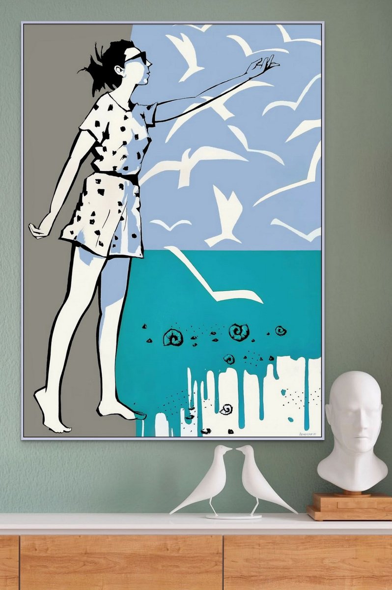 Landscape Acrylic Painting By Evgen Semenyuk, 31 X 43, Forever Summer, Original Artwork