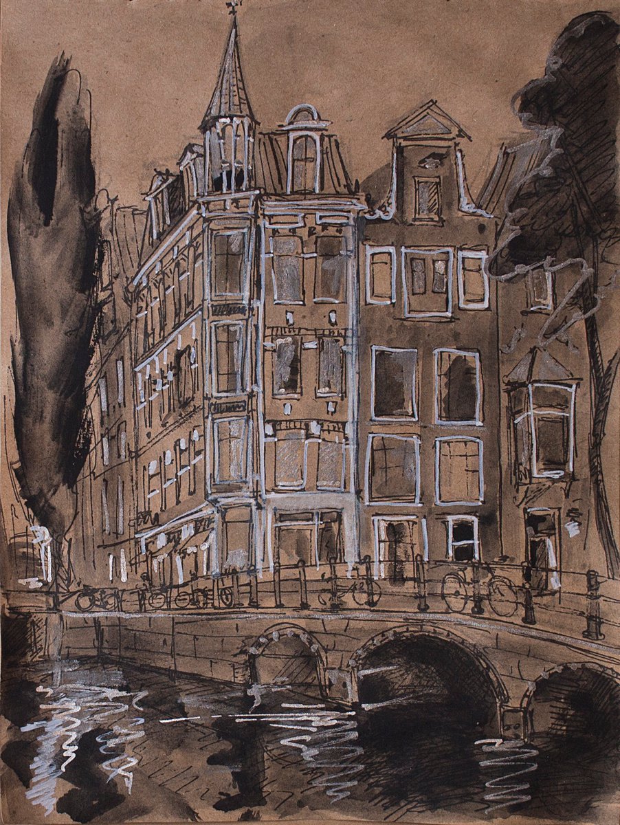 Amsterdam sketch by Vlada Lisowska