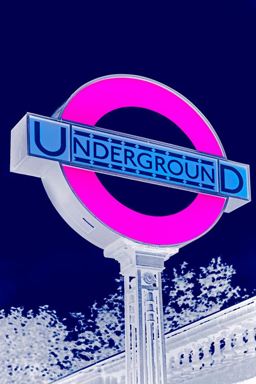 Underground Sign : 2021 NOV   1/20  24" X 16" by Laura Fitzpatrick