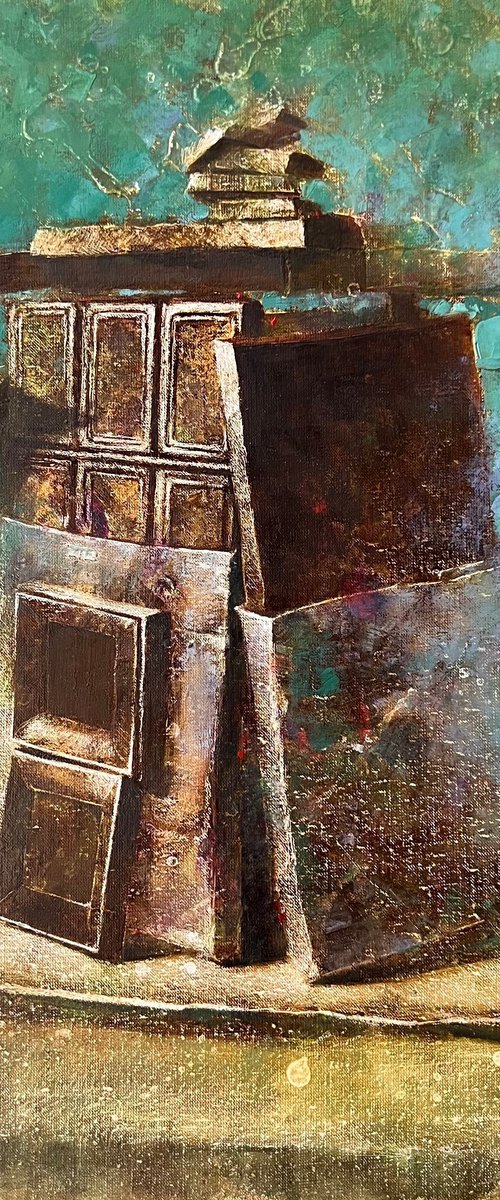 Reflective Cozy Chocolate House by Yulia Odukalets