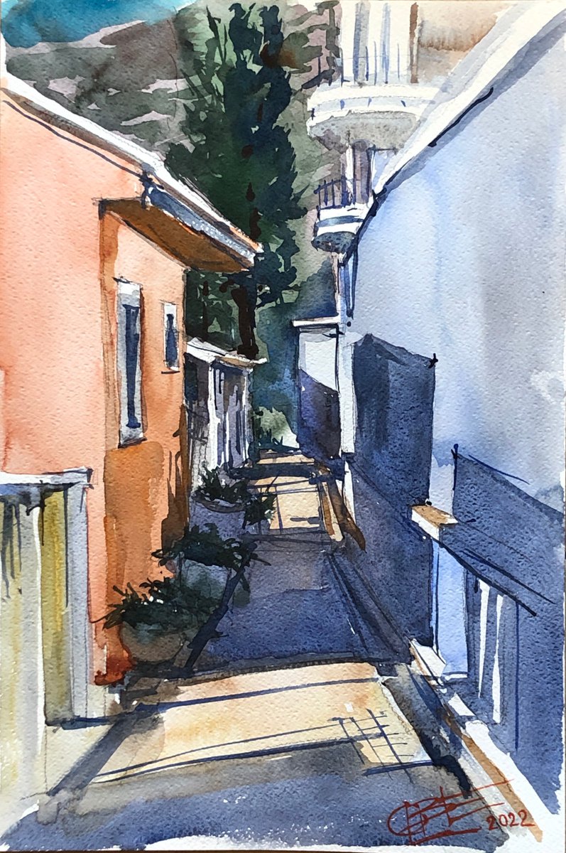 Narrow street by OLGA BELOBORODOVA