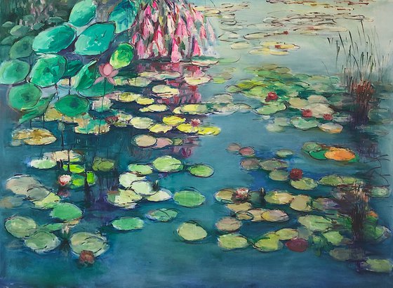 Monet's Garden in Morning
