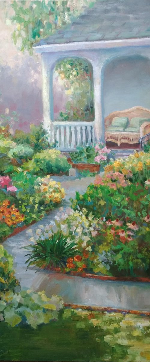 Veranda in Bloom by Ann Krasikova