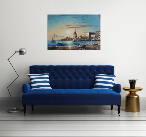 Port (120x80cm, oil painting)