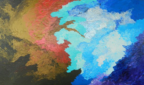 RHAPSODY - COLORFUL ABSTRACT AERIAL SKY PAINTING