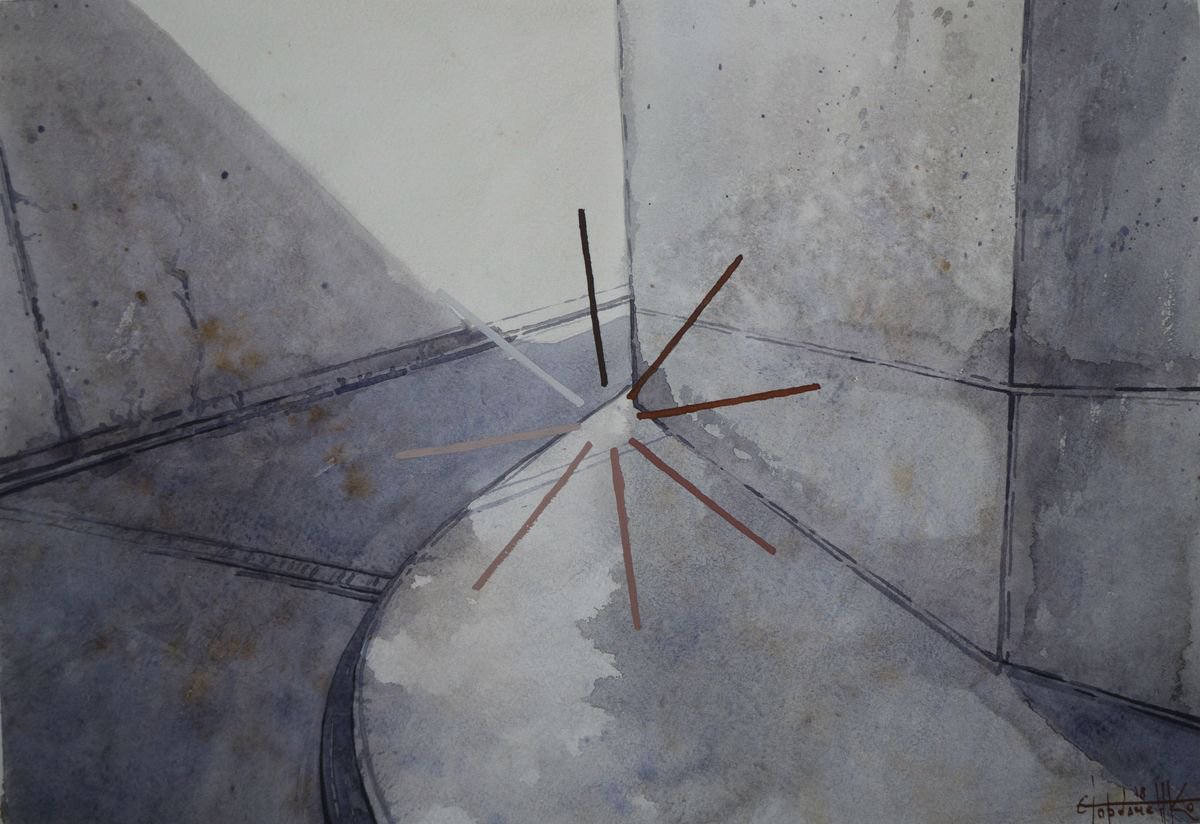 Photorealistic Abstract Watercolour By Eugene Gorbachenko, 17 X 12, Loading #1, Original Artwork