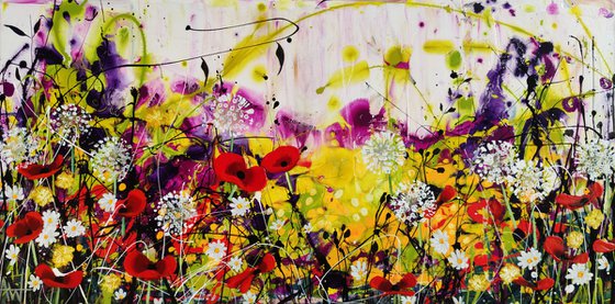Wildlight Meadow; Abstract Floral Landscape