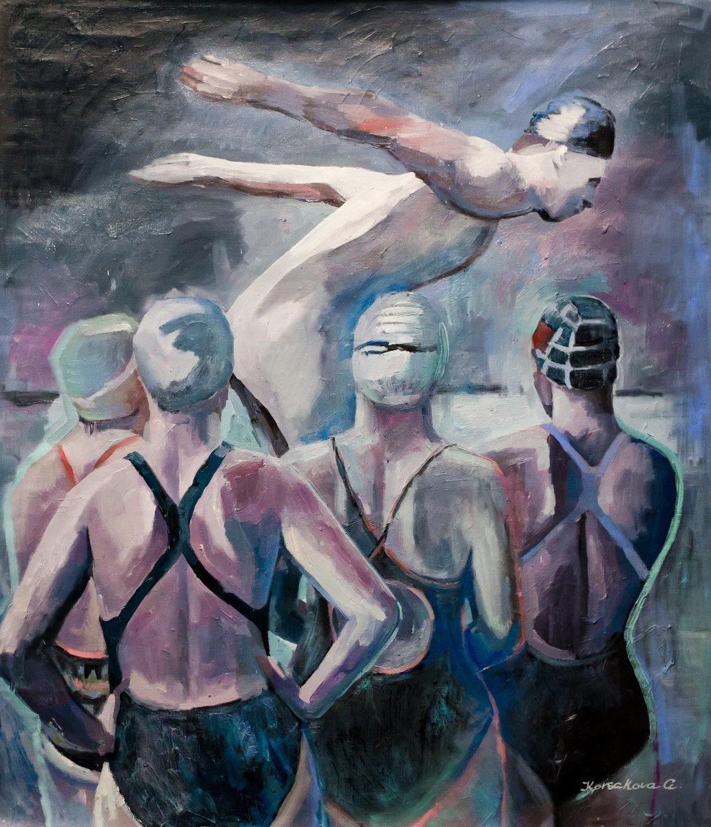 Swimming lesson by Anastasia Korsakova