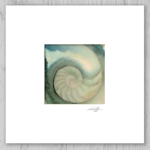 Nautilus Shell 2022-17 - Sea Shell Painting by Kathy Morton Stanion by Kathy Morton Stanion