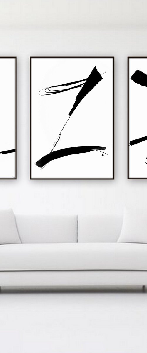 Abstract artwork. Set of 3. by Nadia Moniatis