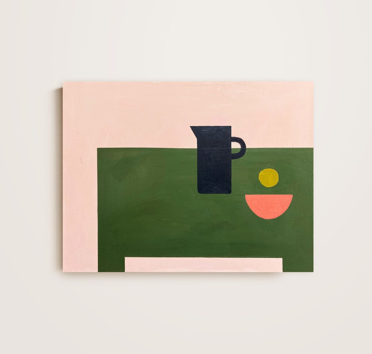 Still Life Acrylic Painting By Francesca Iannaccone, 16 X 12, Interior Number 12, Original Artwork