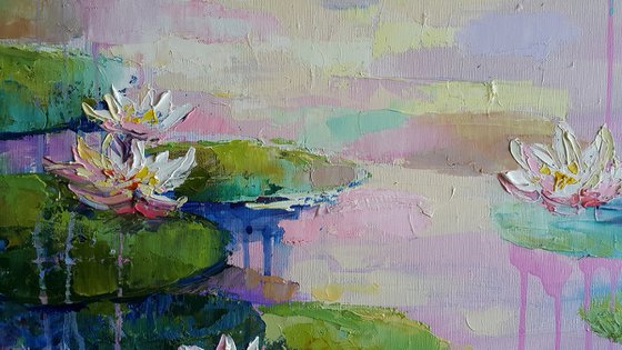 Water Lilies,  Morning at the Pond