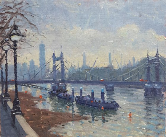 Albert Bridge and Battersea, London