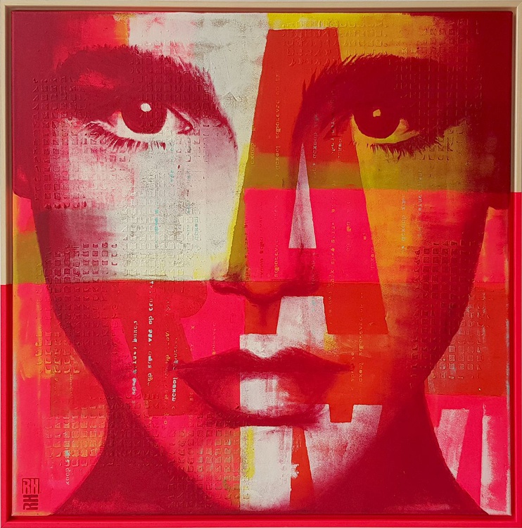 Cubistic Pop Art Girl 10m Original Hand Pain Artfinder