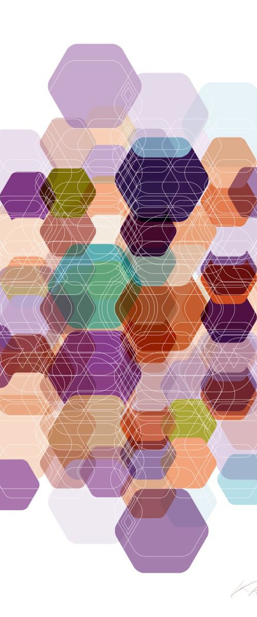 Hexagon & Game Colors III by Katia IOSCA