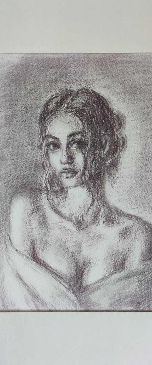 Triptych 3 portraits by Anastasia Art Line