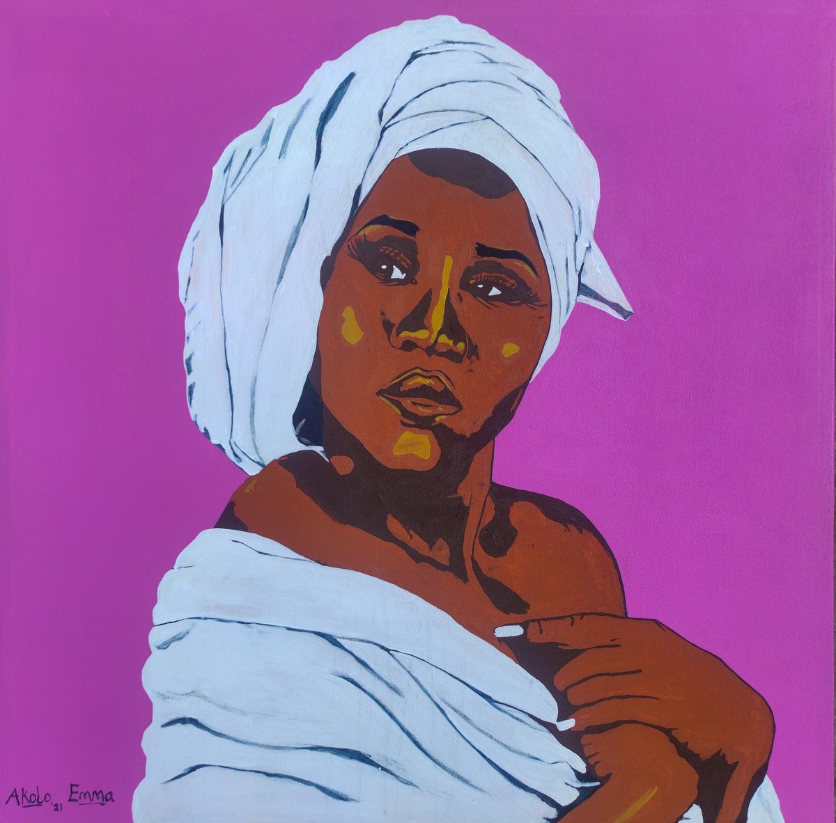 Remilekun By Emmanuel Akolo, 36 X 36, Artwork For Sale On Artfinder