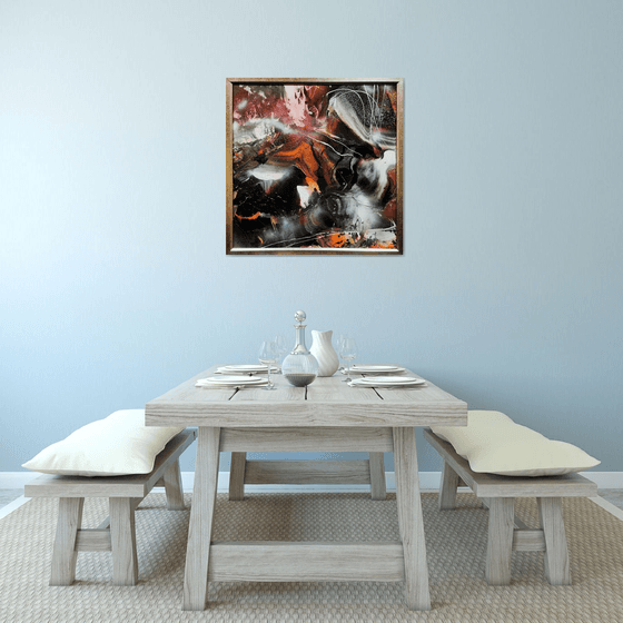 Coffee with milk and lost rays of light beautiful abstract masterpiece by O Kloska