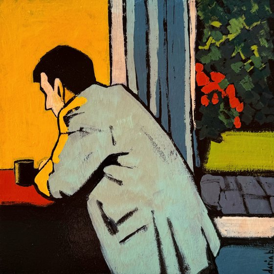 Painting "Man Sitting Alone"