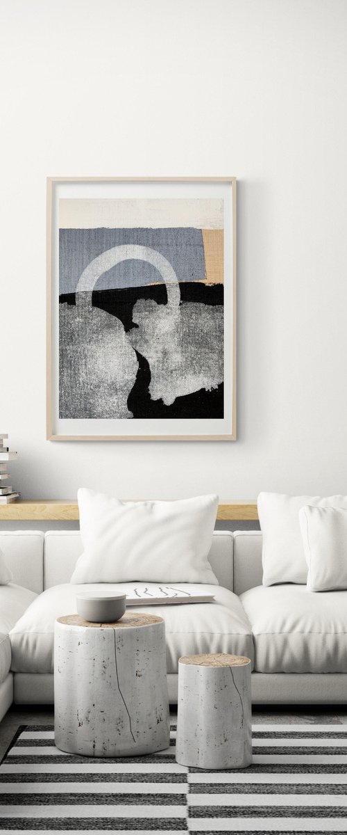 Abstract ## 03721 -1 black & white minimalism by Anita Kaufmann